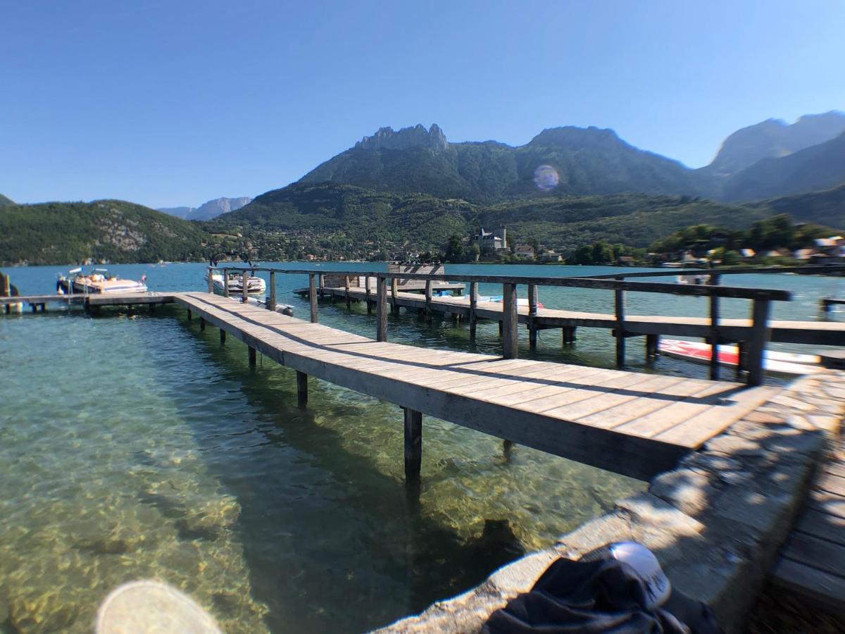 Au Bord Du Lac D'Annecy, Logement Type Loft, Dans Residence Avec Plage Et Ponton Privee Duingt Exterior foto