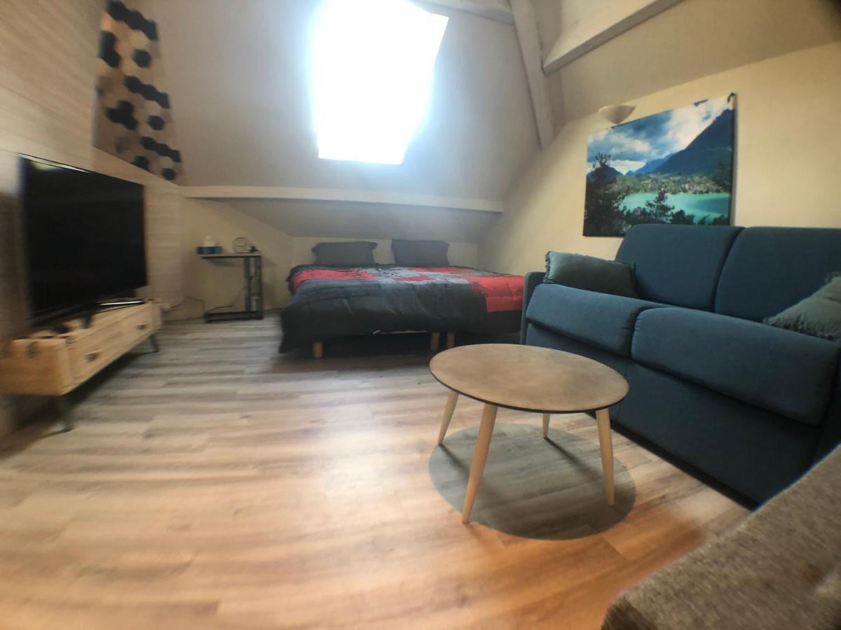 Au Bord Du Lac D'Annecy, Logement Type Loft, Dans Residence Avec Plage Et Ponton Privee Duingt Exterior foto