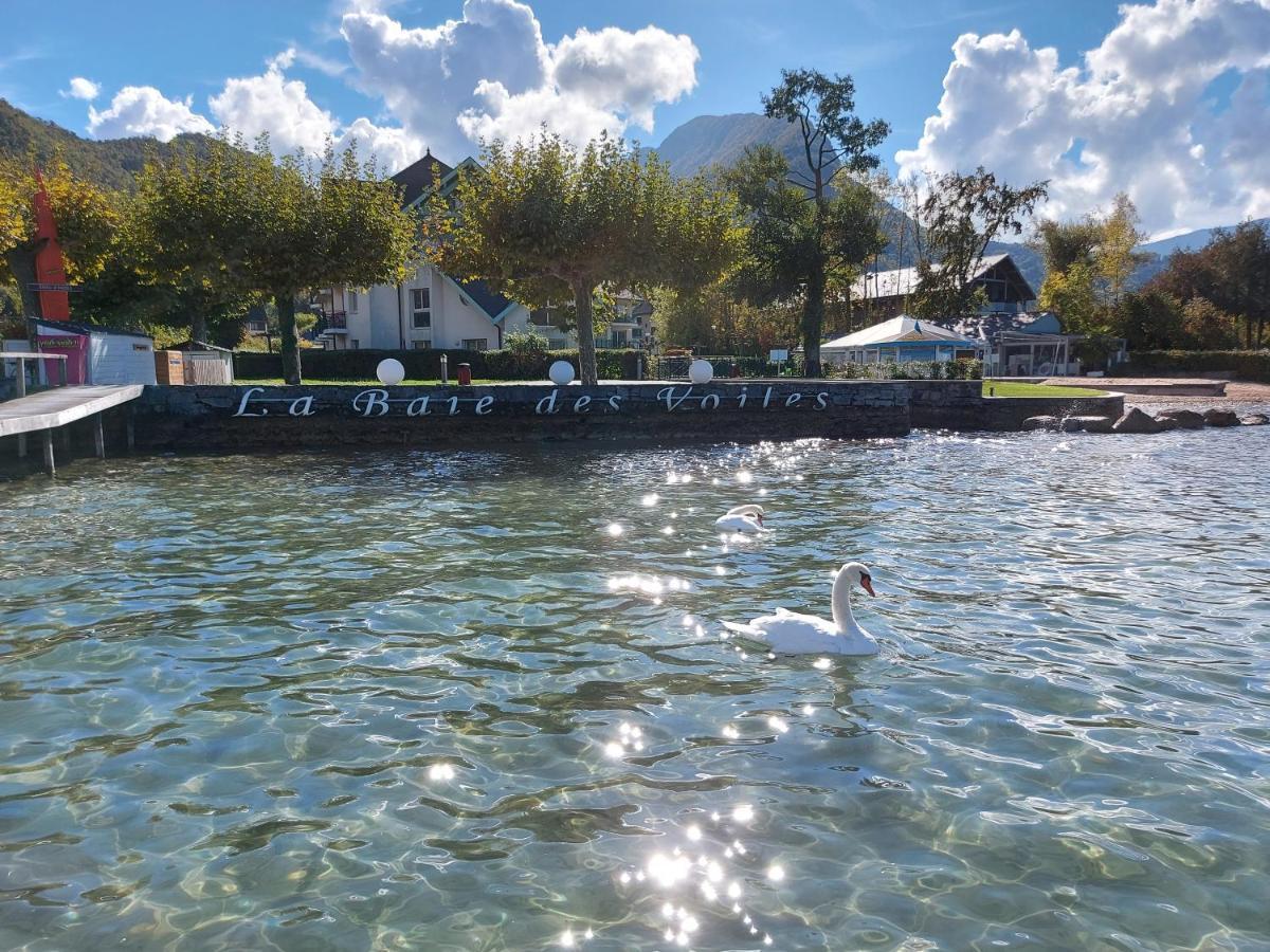 Au Bord Du Lac D'Annecy, Logement Type Loft, Dans Residence Avec Plage Et Ponton Privee Duingt Exterior foto