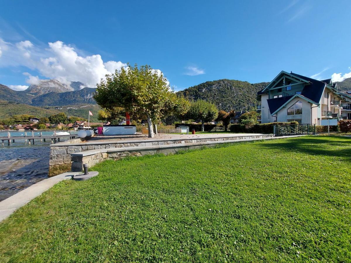 Au Bord Du Lac D'Annecy, Logement Type Loft, Dans Residence Avec Plage Et Ponton Privee Duingt Exterior foto